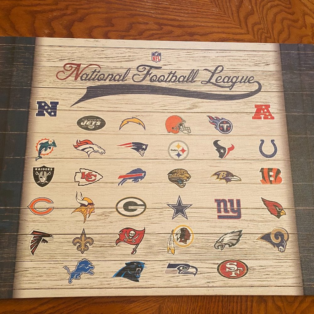 Canvas print of the teams of the National Football League (NFL)